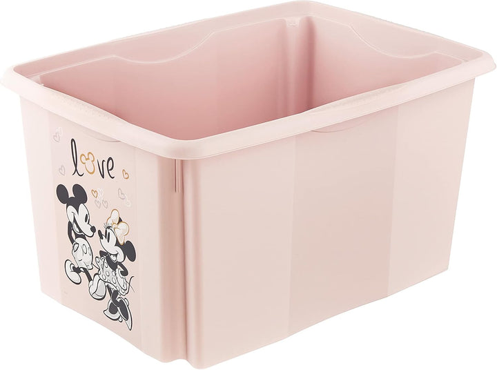 keeeper Minnie Maus Aufbewahrungsbox mit Deckel, Dreh- und stapelbar, Für Kinder, 45 l, Karolina, No