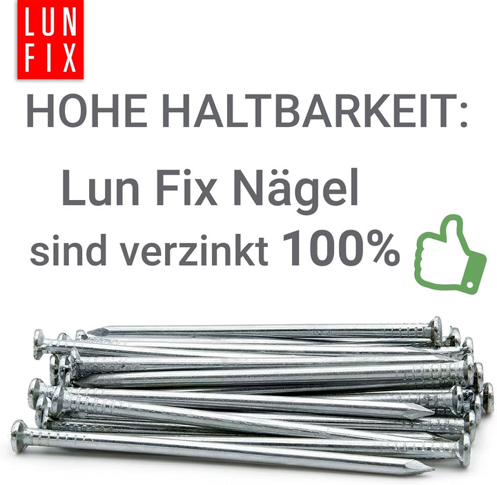 Stahlnägel 3,5 x 90 mm - 5kg (ca. 750 stk.) – verzinkt, mit Senkkopf, 90mm lang (3.5"), Drahtstifte
