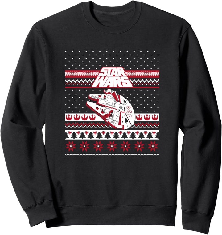 Star Wars Christmas Millennium Falcon Pullover Color Pop Sweatshirt