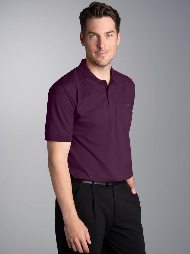 Trigema Herren Poloshirt S Aubergine, S Aubergine