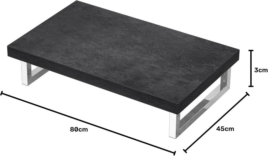 Mai &amp; Mai Waschtischplatte Holz Wandkonsole Waschbeckenauflage 45x80cm Anthrazit 45x80cm, Anthrazit