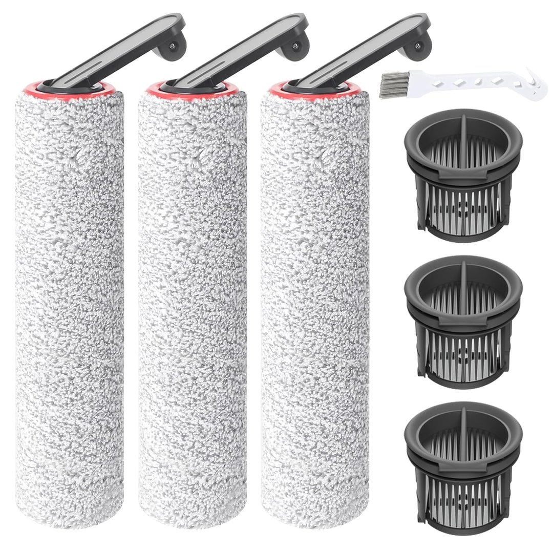 PeakLife 7 Stück Zubehör für Dreame H14 Pro, H14 Dual, H14, Nass und Trockensauger, 3 Bürstenrolle,