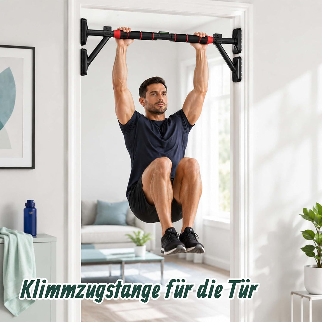 Relaxdays Klimmzugstange Türrahmen, schwarz