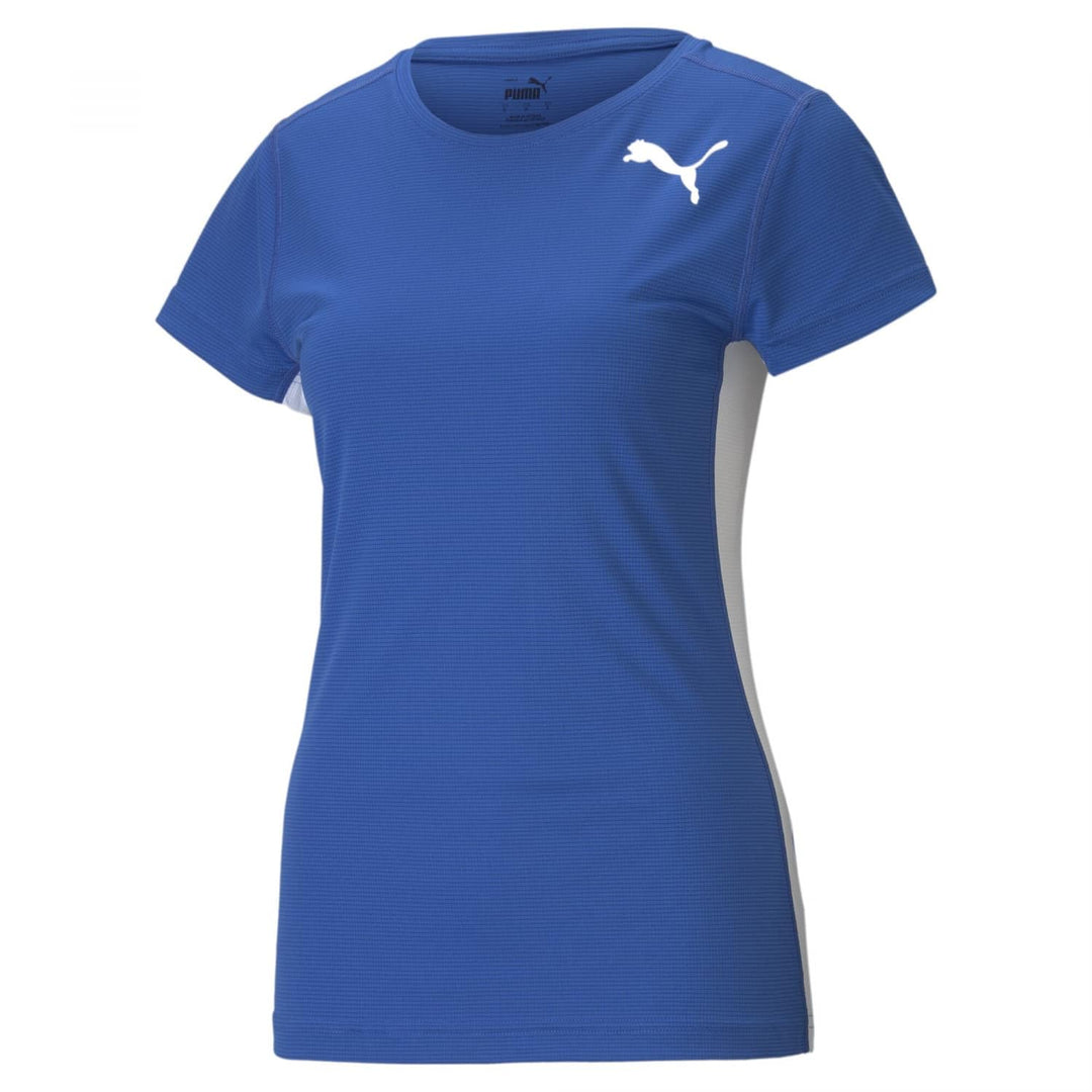 PUMA Running - Textil - T-Shirts Cross The Line 2.0 T-Shirt Training Damen M Blau, M Blau