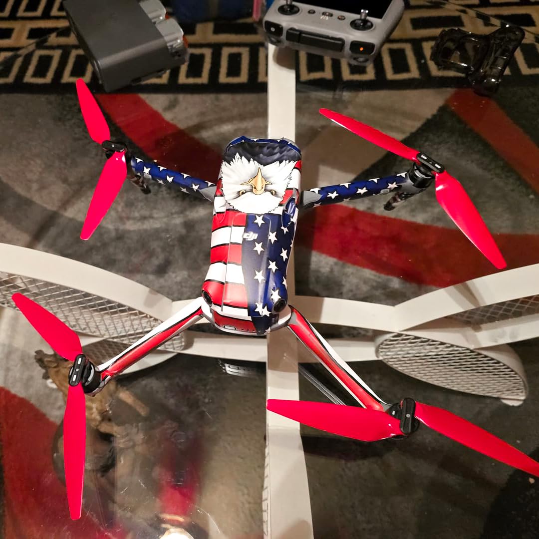 Master Airscrew Stealth Propeller kompatibel mit DJI Air 3 - Rot, 4 Stück, Rot