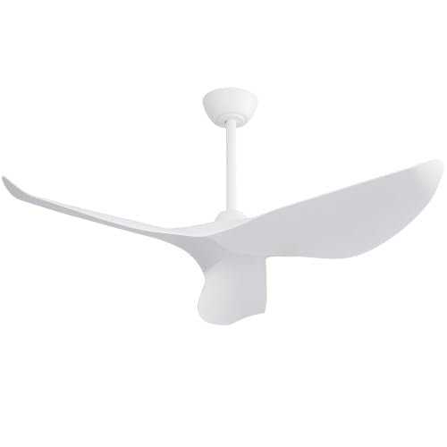 Deckenventilator 38 Zoll Weiss ohne Licht, DC Motor, Fernbedienung, Timer