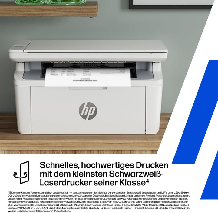 HP LaserJet MFP M140w Multifunktions-Laserdrucker, Monolaser, Drucker, Scanner, Kopierer, Duplex-Dru