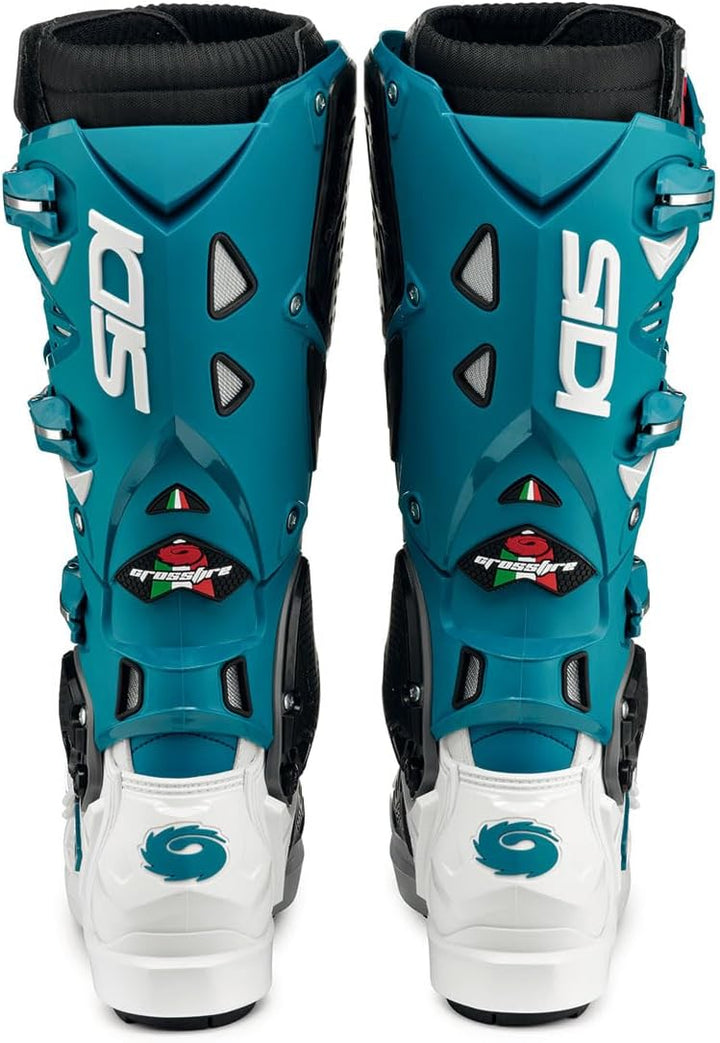 Sidi Fire3wsrs Herren STIEFEL 40 EU Weiss Petrol, 40 EU Weiss Petrol