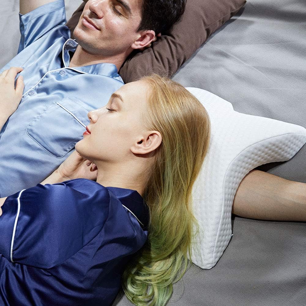 Seitenschläferkissen für Paar Entspannender Arm, Memory Foam Gewölbtes Kissen, U förmiges Nackenkiss
