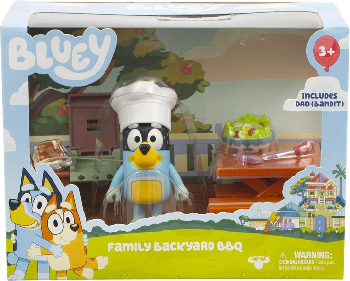 Giochi Preziosi - Bluey-Grillfigur mit Tisch und Bänken für PIC Nick Grill Küche und Hut Koch Als Zu