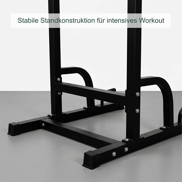 Relaxdays Power Tower, 160-230 cm höhenverstellbar, bis 150 kg, schwarz