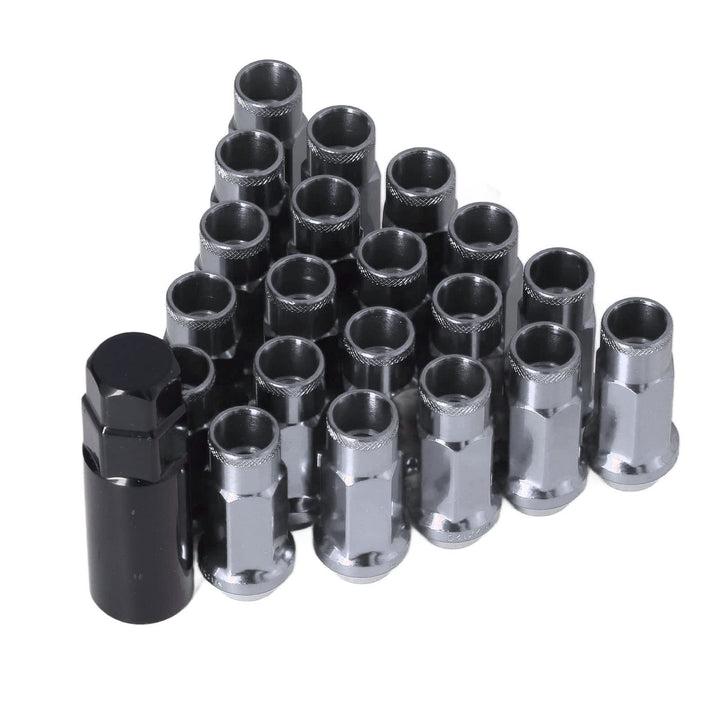 KIMISS Radmuttern, Universal 20 Stück M12x1,25 Metall Radmuttern Universal Autozubehör(Silber), Silb