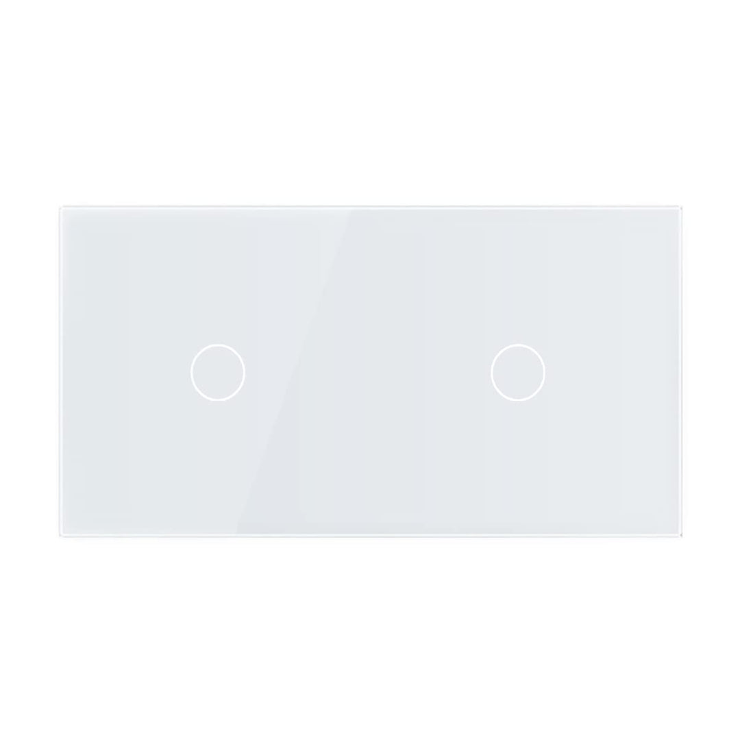 Touch Dimmer Lichtschalter Wandschalter Schalter Unterputz mit Glasblende in weiss