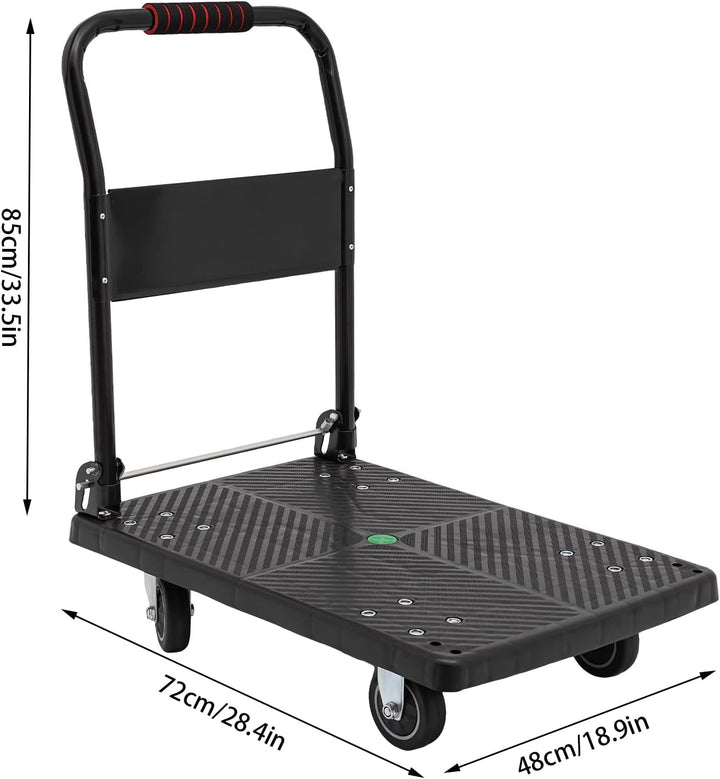 Plattformwagen, Transportwagen klappbar 150kg, 48 * 72 * 85cm Handwagen