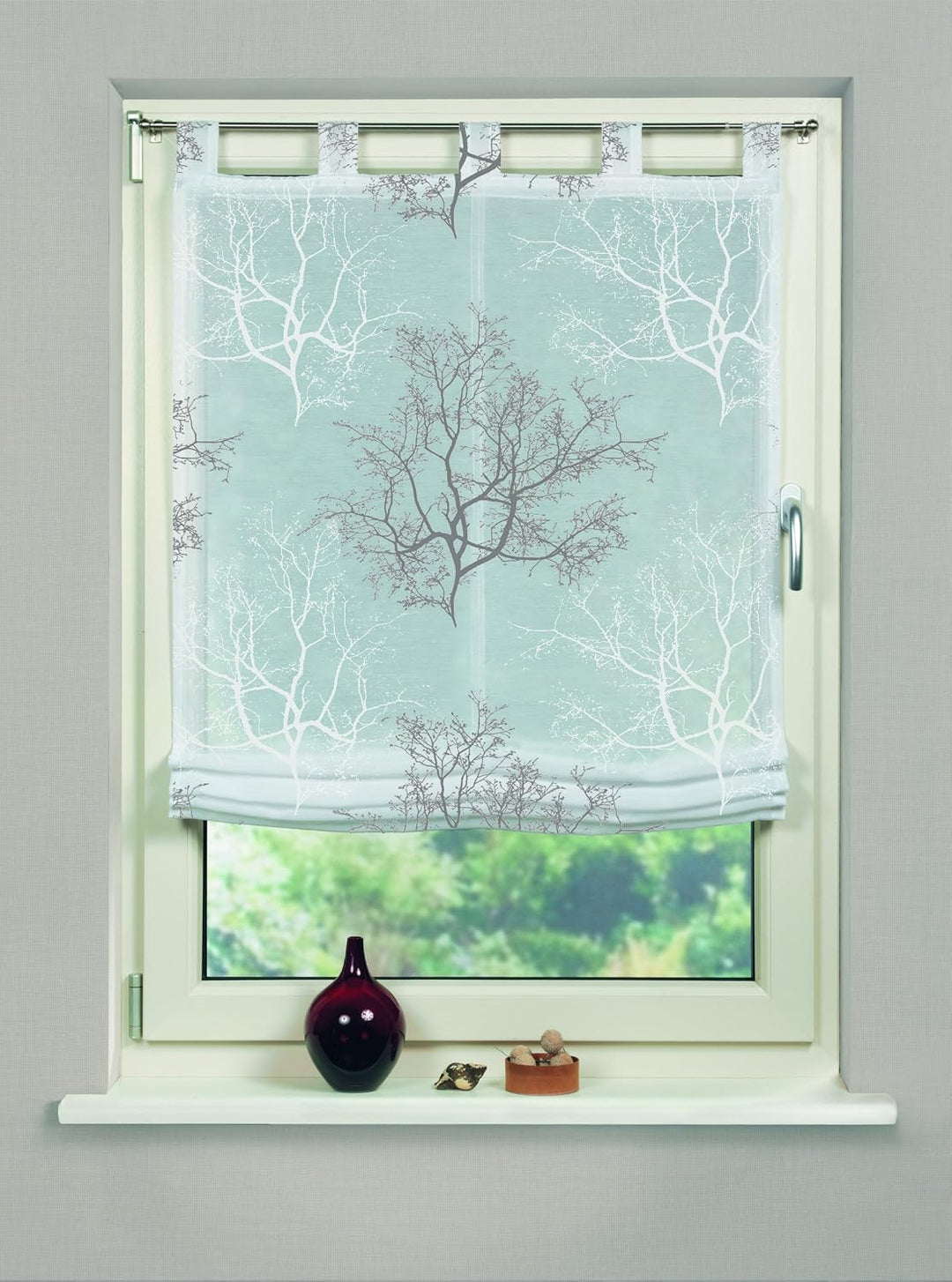 Home Fashion Schlaufenrollo, Grau