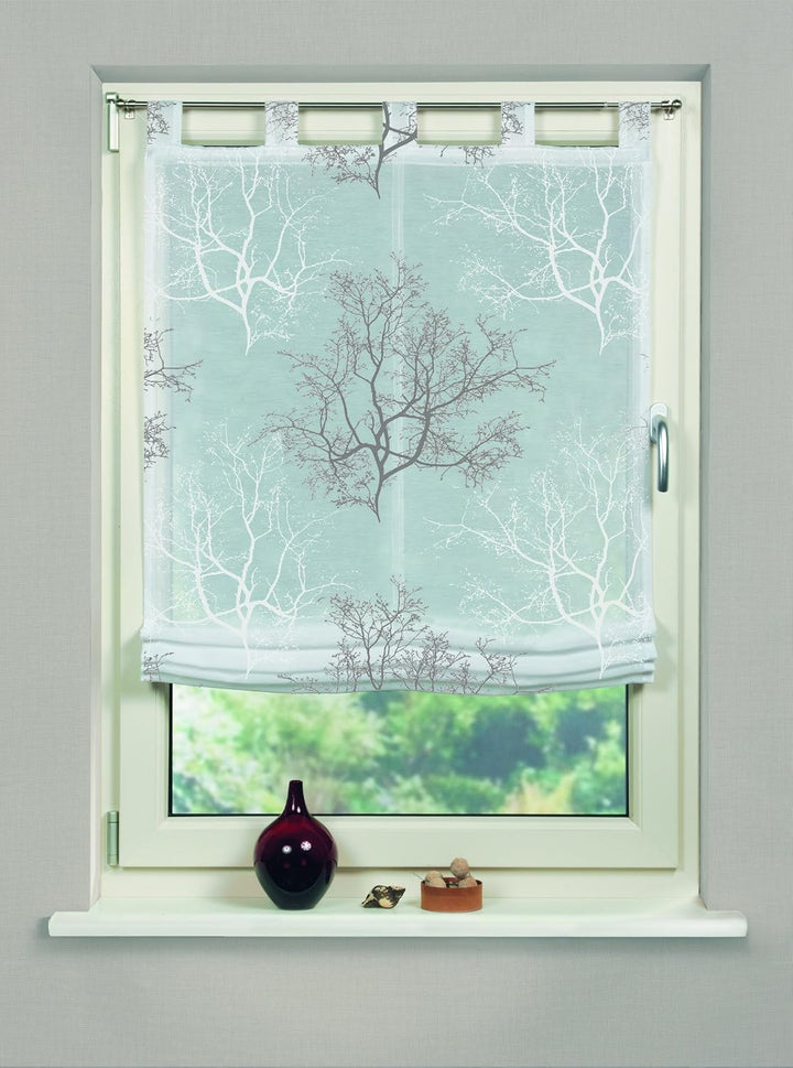 Home Fashion Schlaufenrollo, Grau