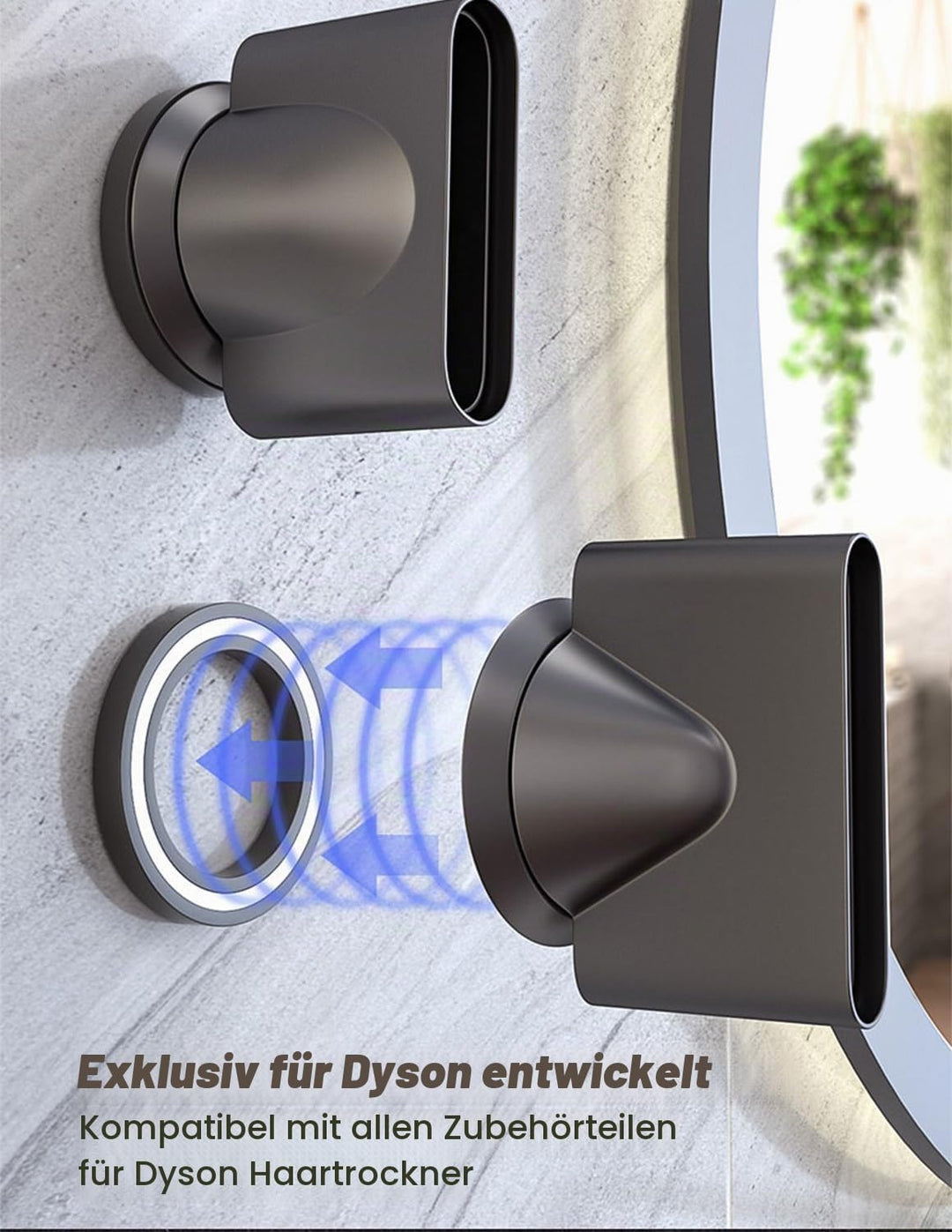 föhn Halterung kompatibel mit Dyson, fön Halterung ohne Bohren kompatibel mit Dyson, wandhalterung k