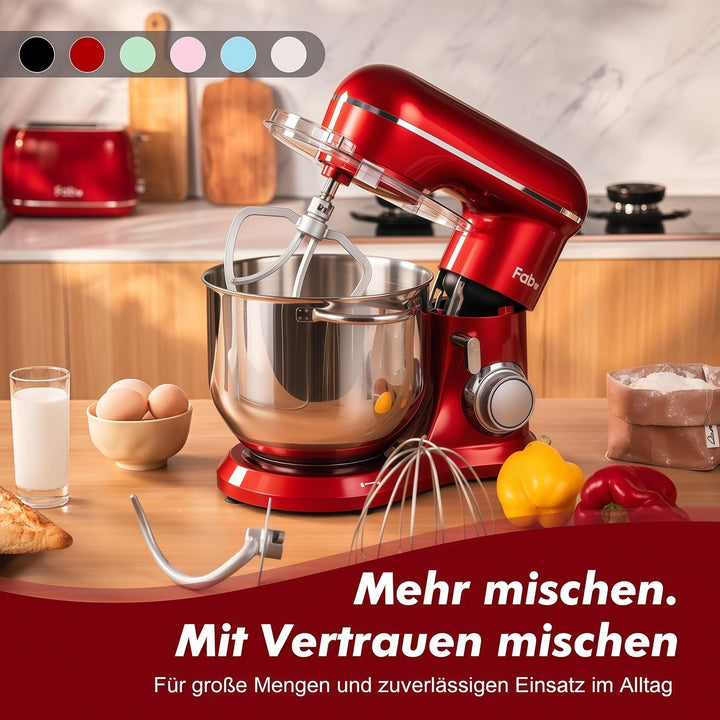 Fab-Serie 8L Küchenmaschine von Kitchen in the box, leistungsstarke Rührmaschine bis zu 2000W, ideal