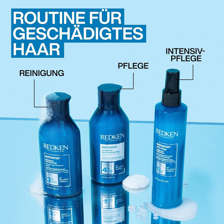 Redken Pflegeset mit Shampoo, Conditioner &amp; Anti-Snap Spray für sprödes und geschädigtes Haar, Anti