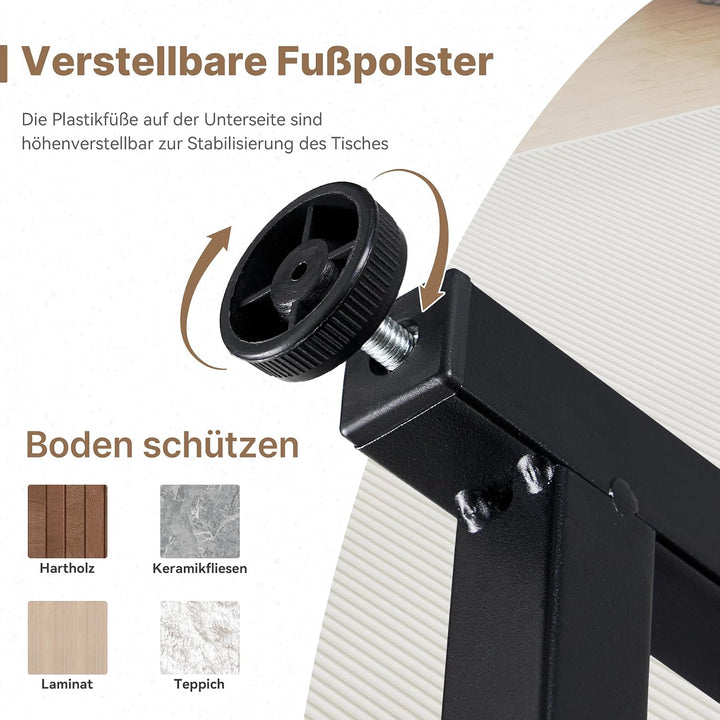 Hawthyhome 2 Stücke quadratisch Set, Couchtisch aus Glas mit Metallrahmen,Moderne Kaffeetische Satzt