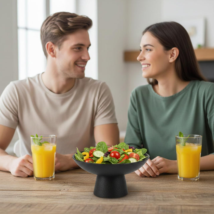 Cabilock Keramik Obstschale Mit Fuss 5.91 Zoll Hohe Etagere Für Küche Snack Dessert Servierplatte Mo