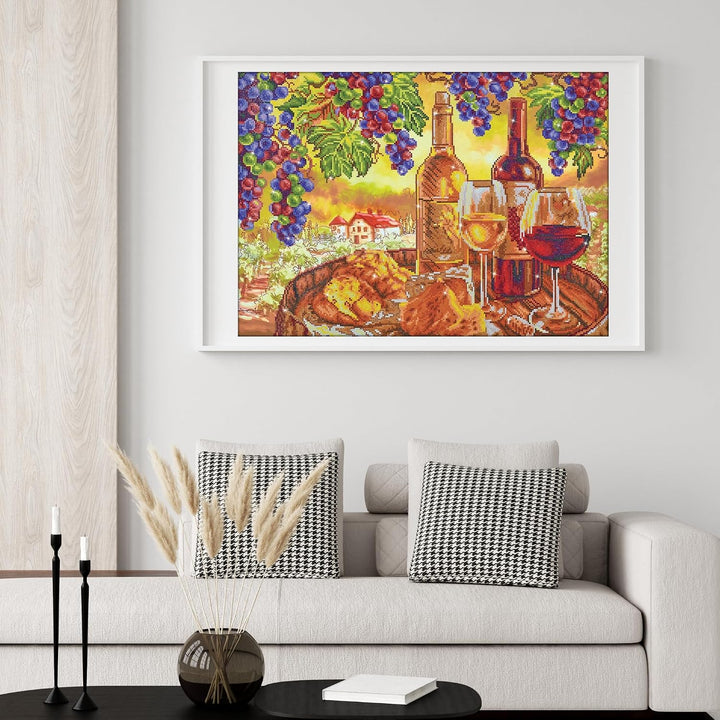 Diamond Dotz DD13-015 Wein, ca. 70 x 52 cm gross, Diamond Painting, Malen mit Diamanten, funkelndes