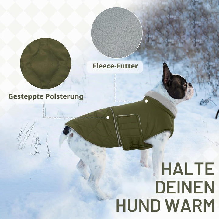 Hundemantel Französische Bulldogge, Wattierend Jacke Warme Mantel Hund Geschirröffnung, Wintermantel