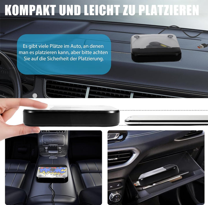 CD Player für Auto, Externer Universal Auto CD Player mit USB/AUX-Anschluss, Plug &amp; Play, Anti-Skip-