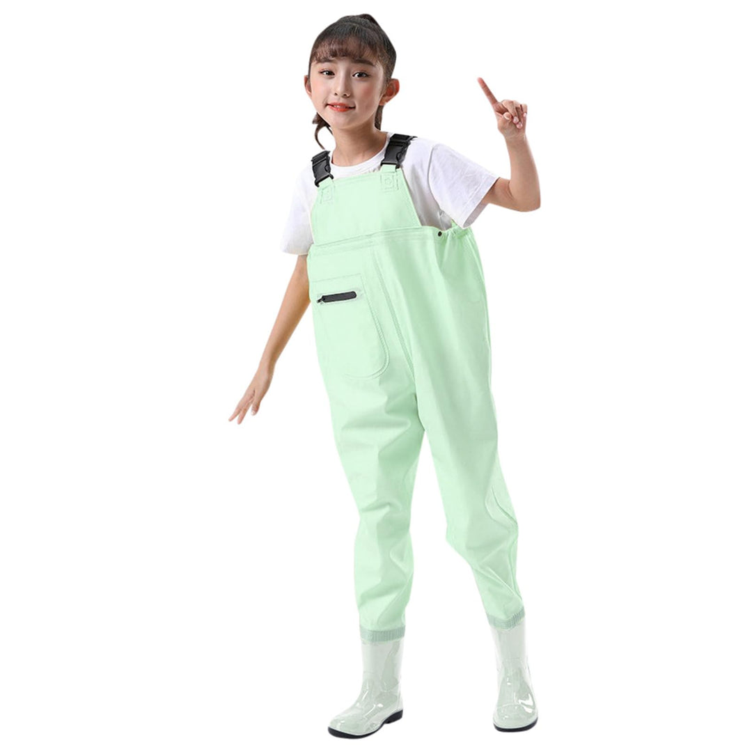 Wathose Kinder Wasserdicht mit Stiefel Kinderwathose Matschhose Jungen Anglerhose mit Stiefel Mädche