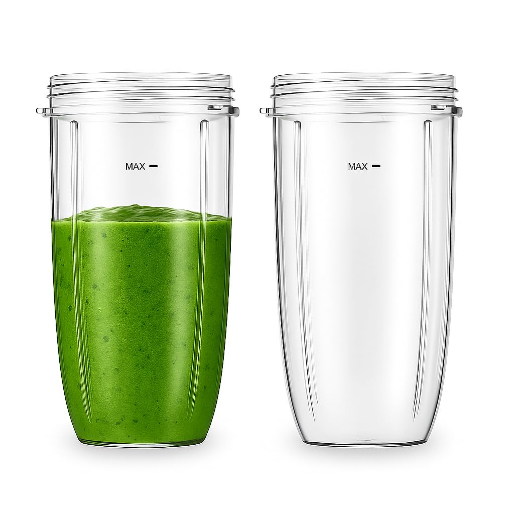 2-Pack 32 oz Ersatzbecher für Nutribullet 600W &amp; 900W, Kompatibel mit NutriBullet Extractor Klingen