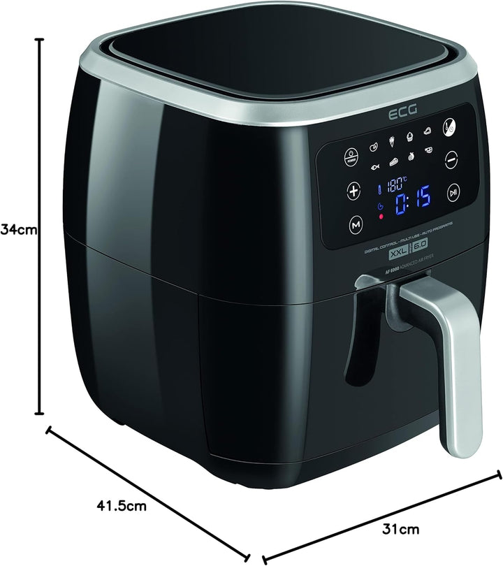 ECG AF 6000 Heissluftfritteuse, Black