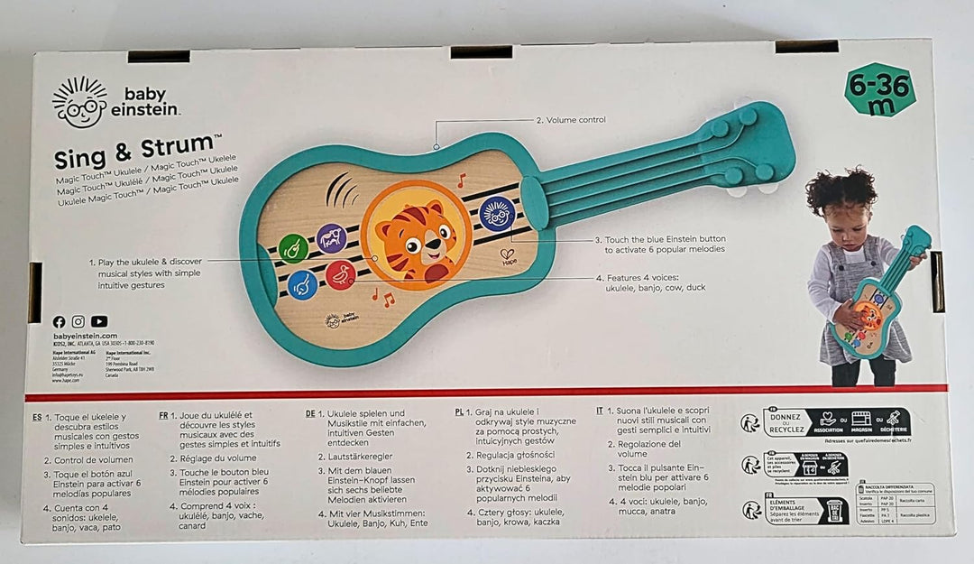 Hape - Value Sing &amp; Strum Magic Touch Ukulele (87-800897)