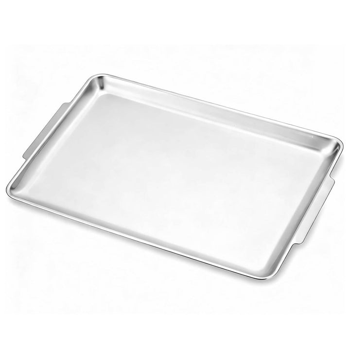 40x28cm grosse Serviertablett,robuste grosse Servierplatten aus Edelstahl,Splitter- und Kratzfest,Si