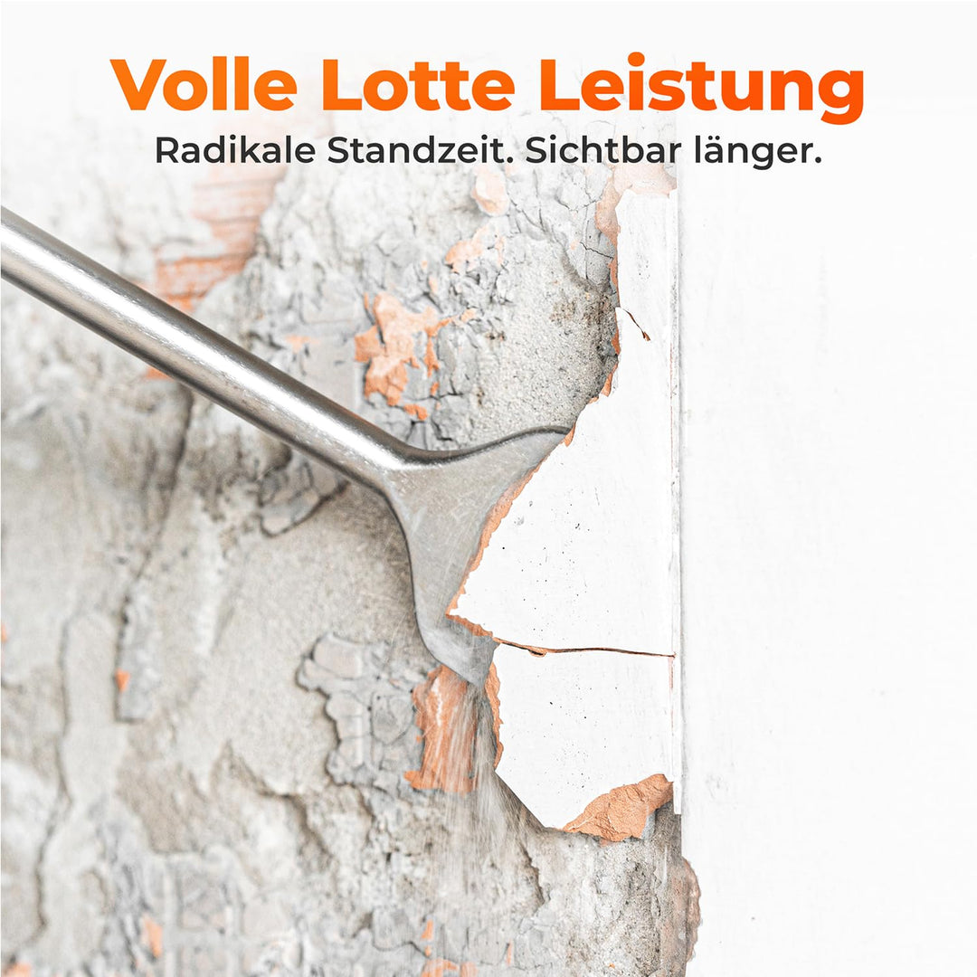 BAUBECK Robuste Fliesenmeissel SDS Max - schnelles Lösen von Putz &amp; Kleberesten [10° abgewinkelt], h