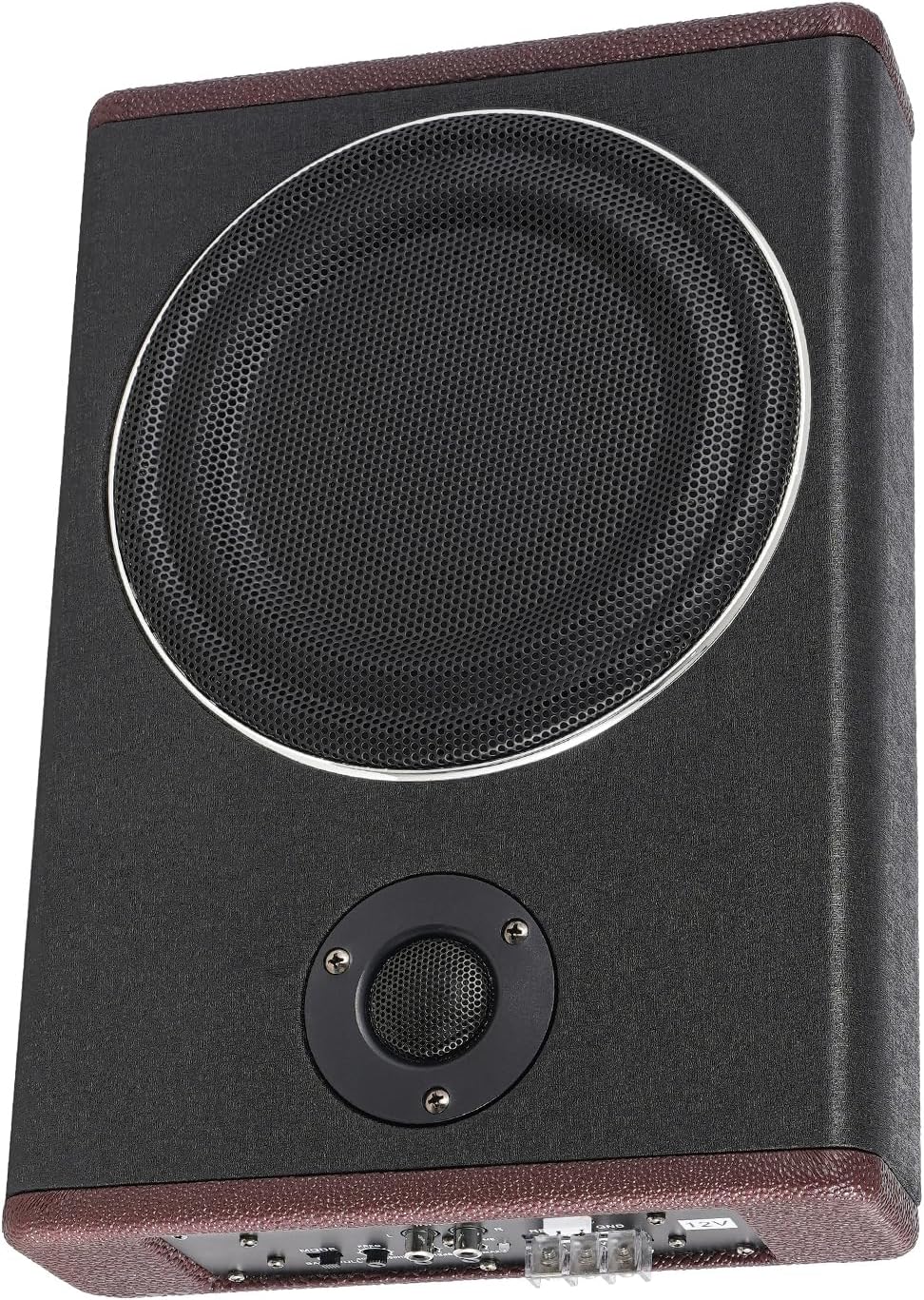 8“ Ultra Slim Active Car Subwoofer Under-Seat Powered Subwoofer Speaker Audio Sub Bass Box 600w Comp