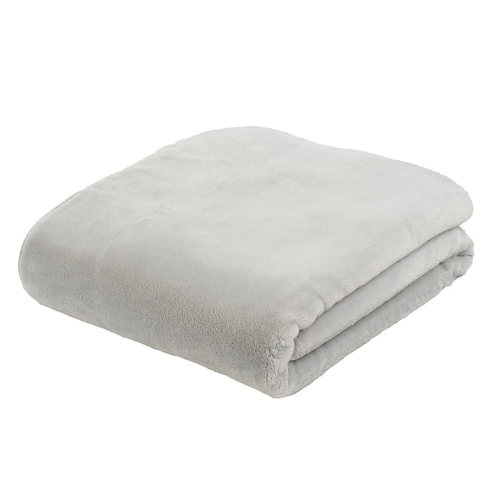 Gözze - Premium Cashmere-Feeling Wohn- und Kuscheldecke, 500 g/m², 220 x 240 cm - Silber Silber 220