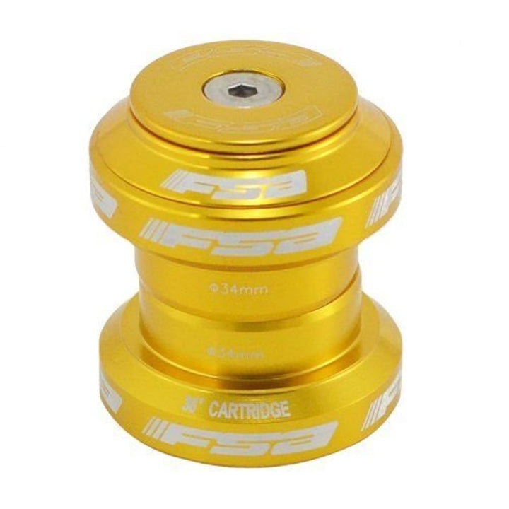 FSA Orbit MX 1-1/8Inches Threadless MTB Road Headset with Top Cap, Gold , NO.20 , XTE1506