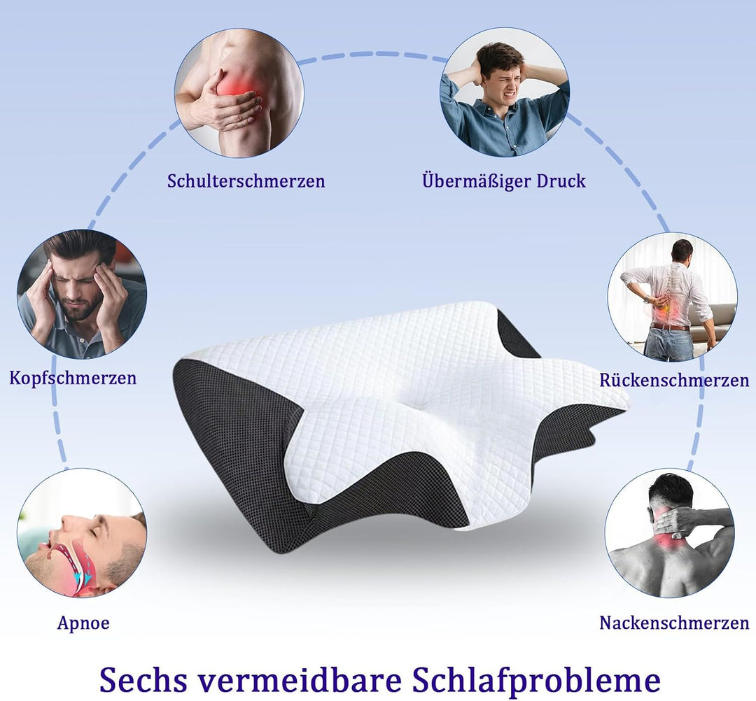 Curosleep Kissen, 2 IN 1 Ergonomisches OrthopäDisches Kissen Seladi Airflow Pro Nacken Therapiekisse