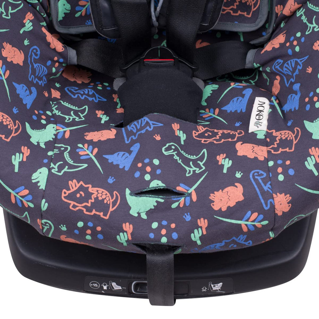 JYOKO Kids Bezug kompatibel mit BébéConfort AxissFix (Happy Dino), Happy Dino