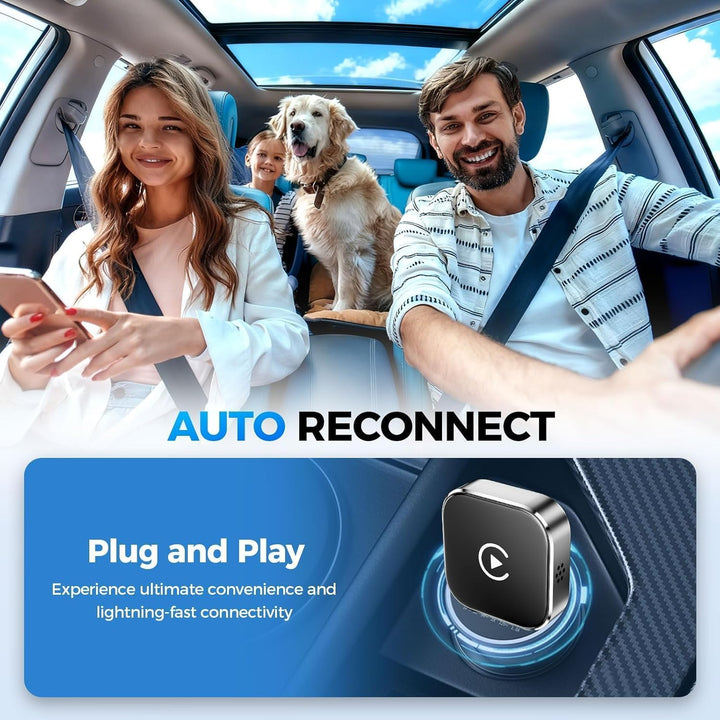 2026 Upgrade CarPlay Wireless Adapter&amp;Android Auto Wireless Adapter,Automatische Wiederverbindung,Pl