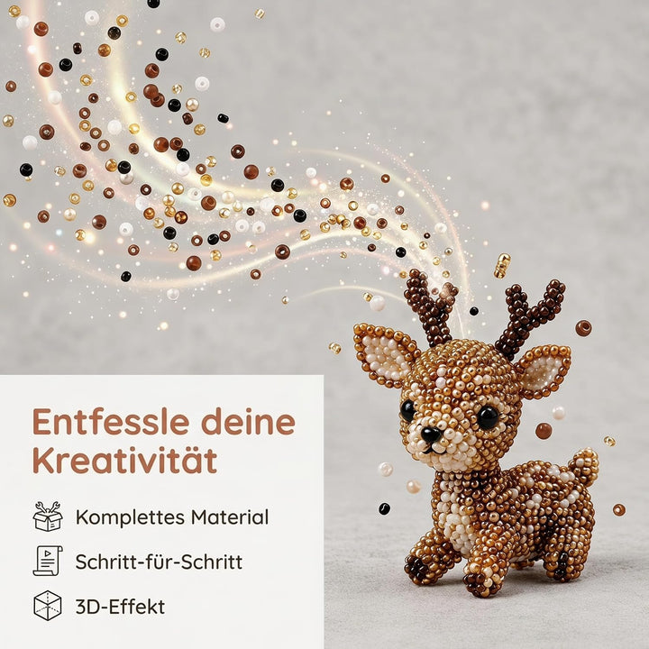 Perlentiere Bastelset – 3D Tier Figuren aus PVC-Perlen, Perlentiere Set