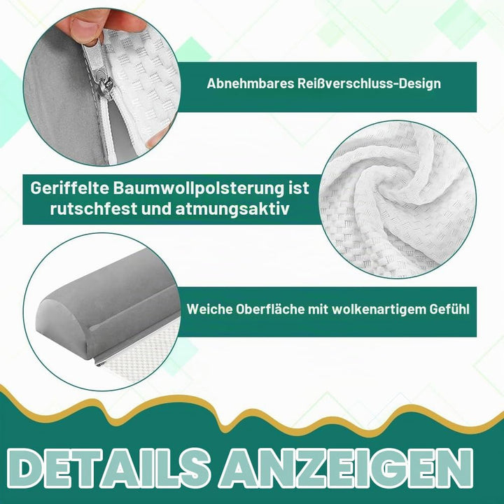 Rausfallschutz Aufblasbar, 125cm Rausfallschutz Bett Reise Klappbar, Tragbar Bettgitter Rausfallschu
