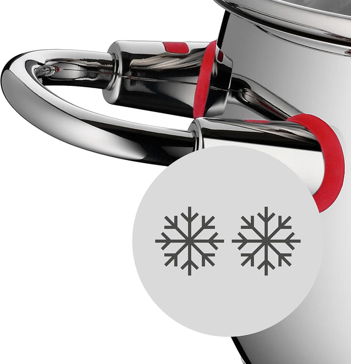 WMF Quality One Kochtopf klein 16cm, Glasdeckel mit Dampföffnung, Bratentopf Induktion 1,7l, Cromarg