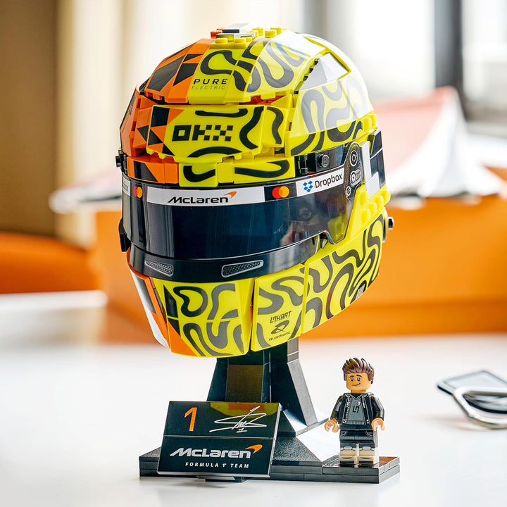 LEGO Editions McLaren MasterCard F1 Team Lando Norris’ Helm - F1 Fanartikel - Modellbau mit Minifigu