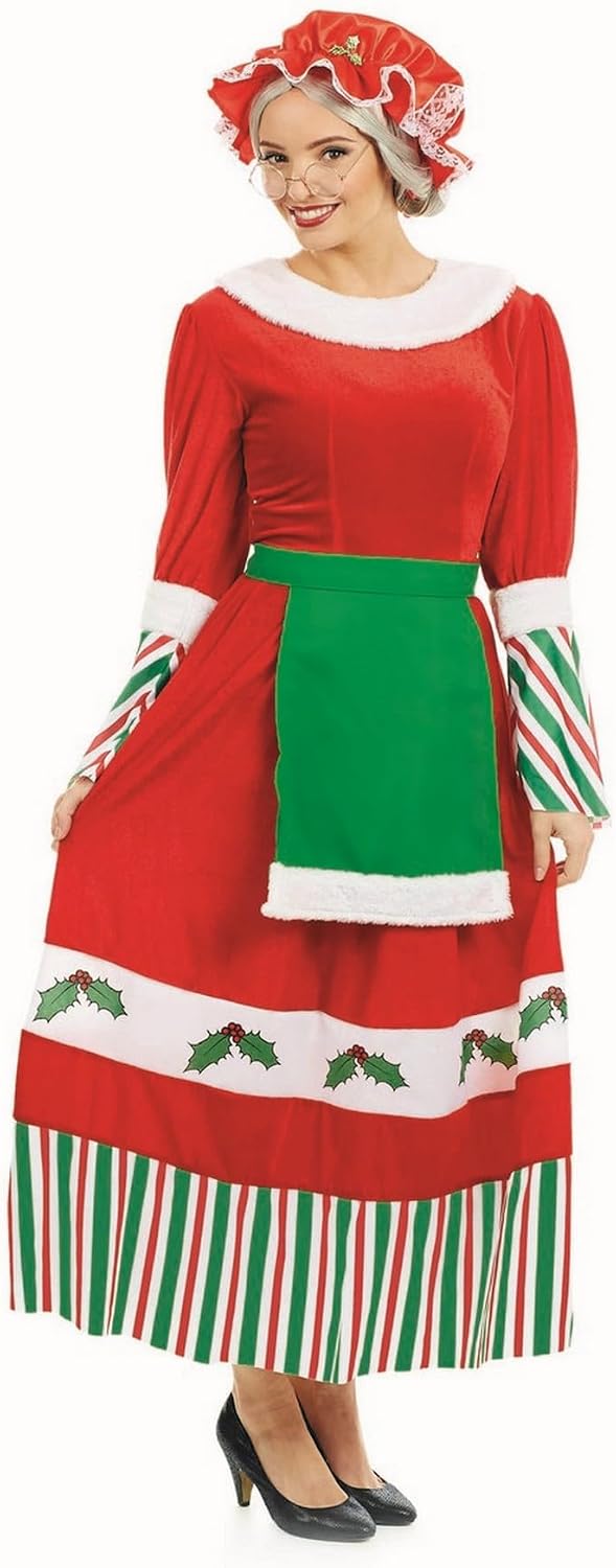 Fun Shack Weihnachtsfrau Kostüm Damen, Festliches Halloween Kostüm, M M Rot, M Rot