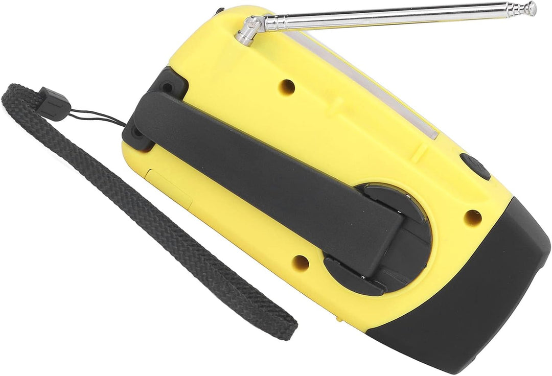 ASHATA Emergency Solar Radio, Notfall-Wetterradio Handkurbel FM/AM/WB NOAA mit Solarladung und Tasch
