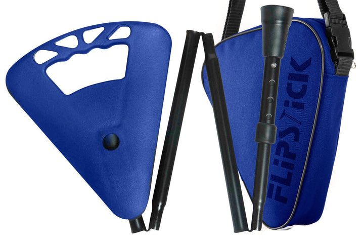Flipstick Teleskop-Sitzstock faltbar KURZ Farbe Royalblau, royalblau