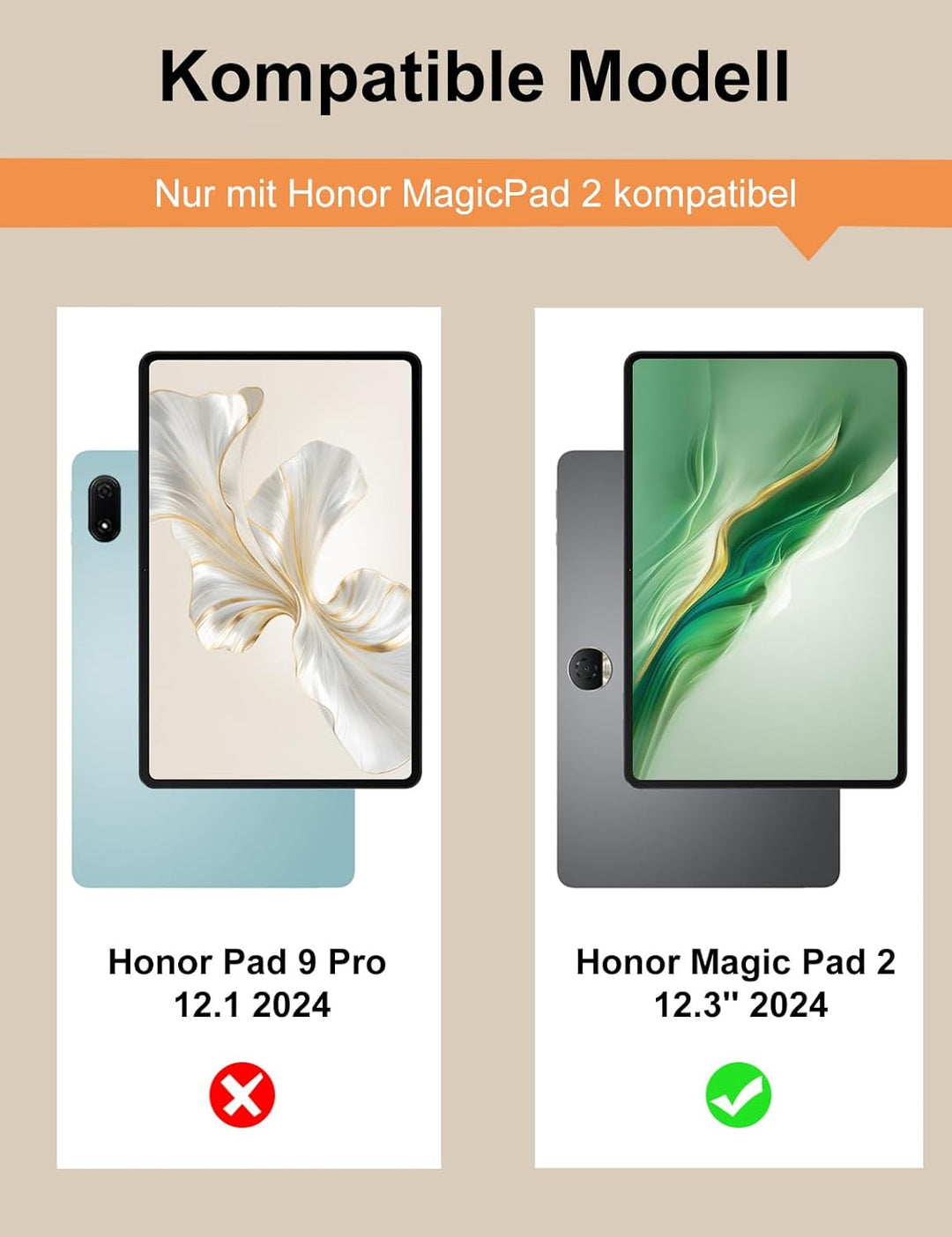 FOGARI Hülle mit Tastatur für Honor Magic Pad 2 Tablet 12,3 Zoll Schwarzer Honor MagicPad 2 12.3" 20