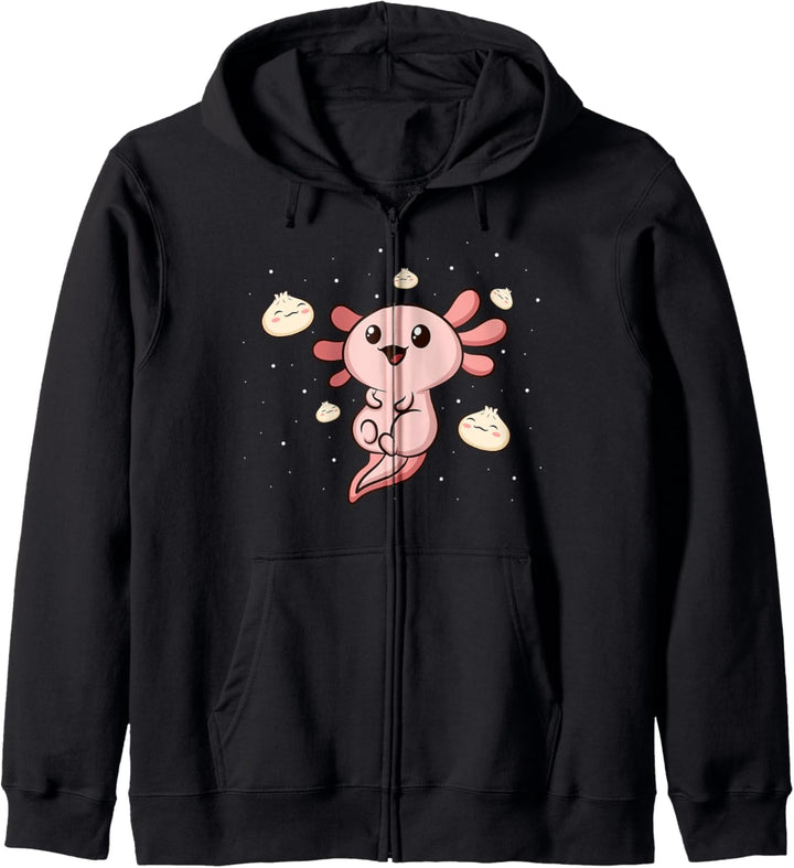 Kawaii Axolotl Mochi Kapuzenjacke