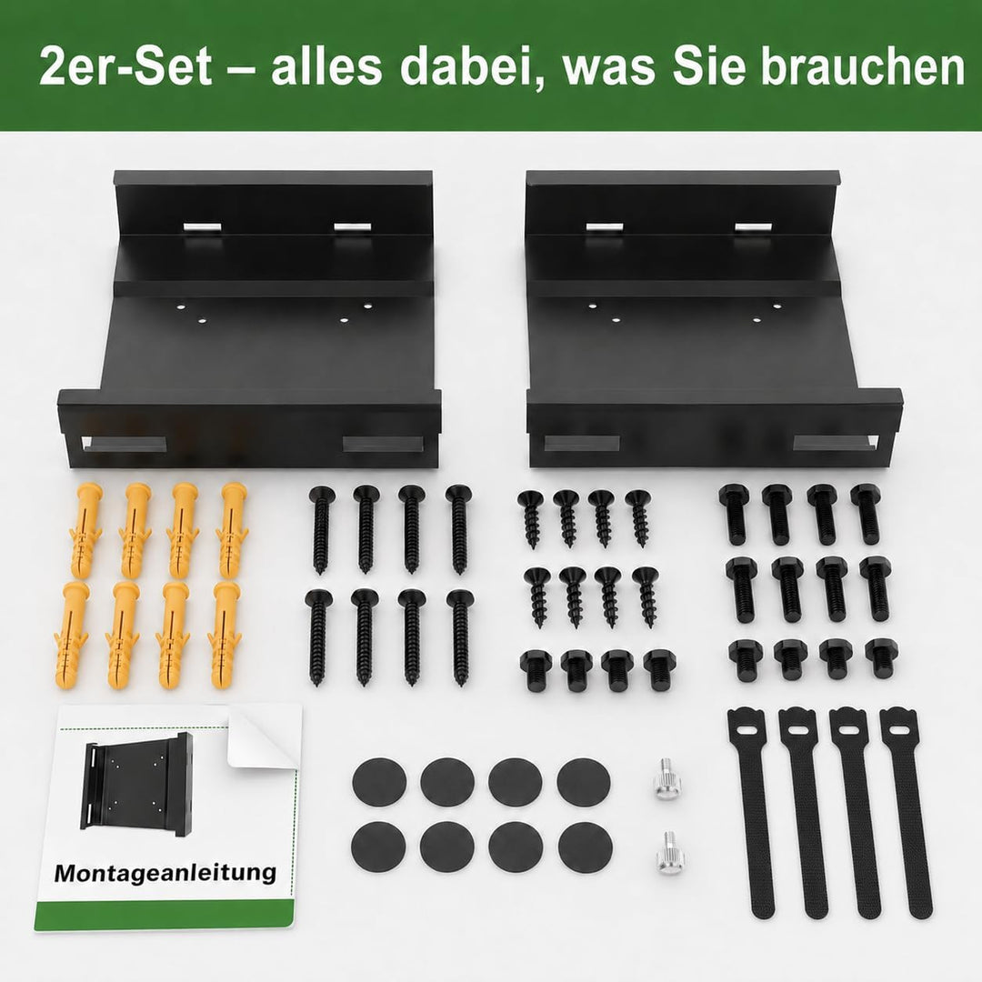 2-Packung Mini PC Halterung für Dell Optiplex Micro PC VESA Wand und Unter Schreibtisch Halterung fü